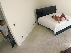 Interracial fucking during a massage with stunning MILF Isis Love